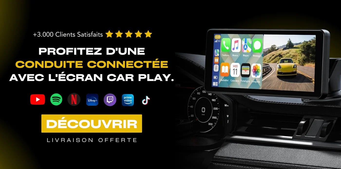 conduite connectée avec l'écran car play
